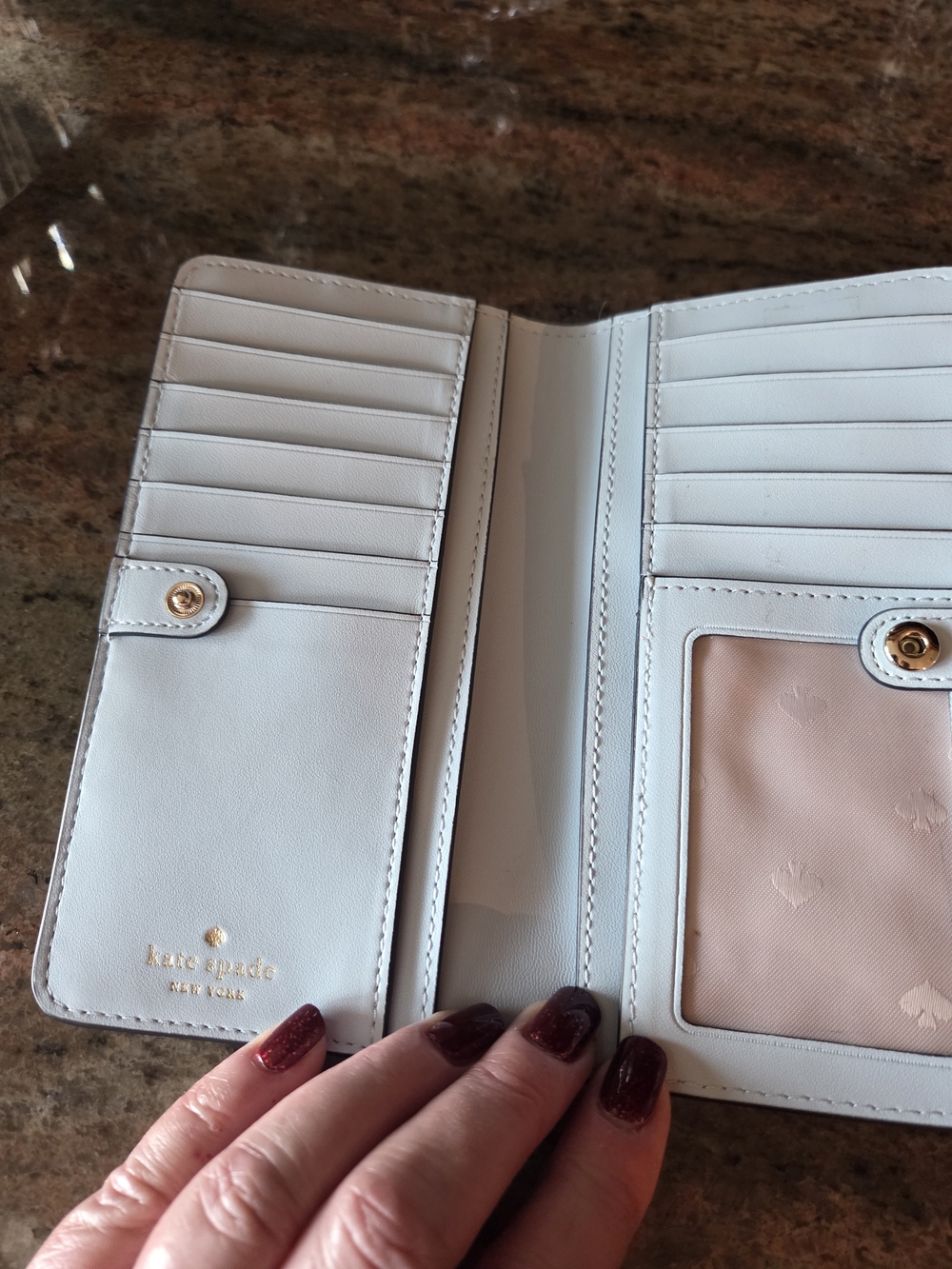 Kate Spade Light Blue Leather Bucket Bag with Matching Wallet - Picture 11 of 11